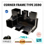 Corner Siku Frame Running Text & Videotron | 9035 - Standard - Type B